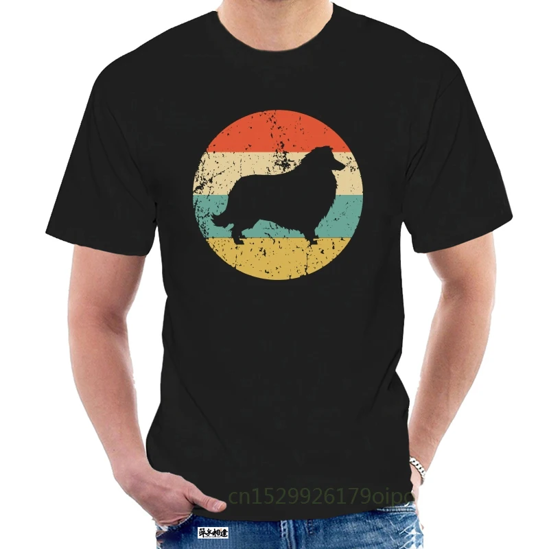 Рубашка Collie винтажная Мужская футболка в стиле ретро Колли рубашка с