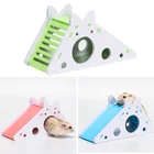 Собранный деревянный хомяк горка игрушечное укрытие морская свинка Золотой медведь Забавный хомяк украшение дома Chinchillas товары для хомяков