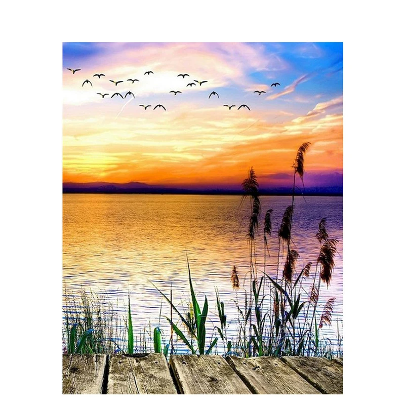 PhotoCustom декорации Краски по номерам DIY цифровой 40 х 50 см Масло ing на холсте Пейзаж