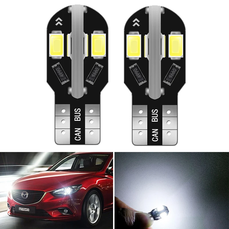 2шт 12В W5W T10 светодиодный светильник для автомобиля интерьерный парковочный Mazda 6 5