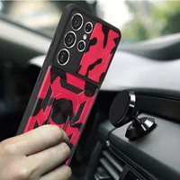camouflage armor case for samsung a52 a72 cases car magnetic holder cover samsung note 20 s20 s21 ultra plus shockproof covers