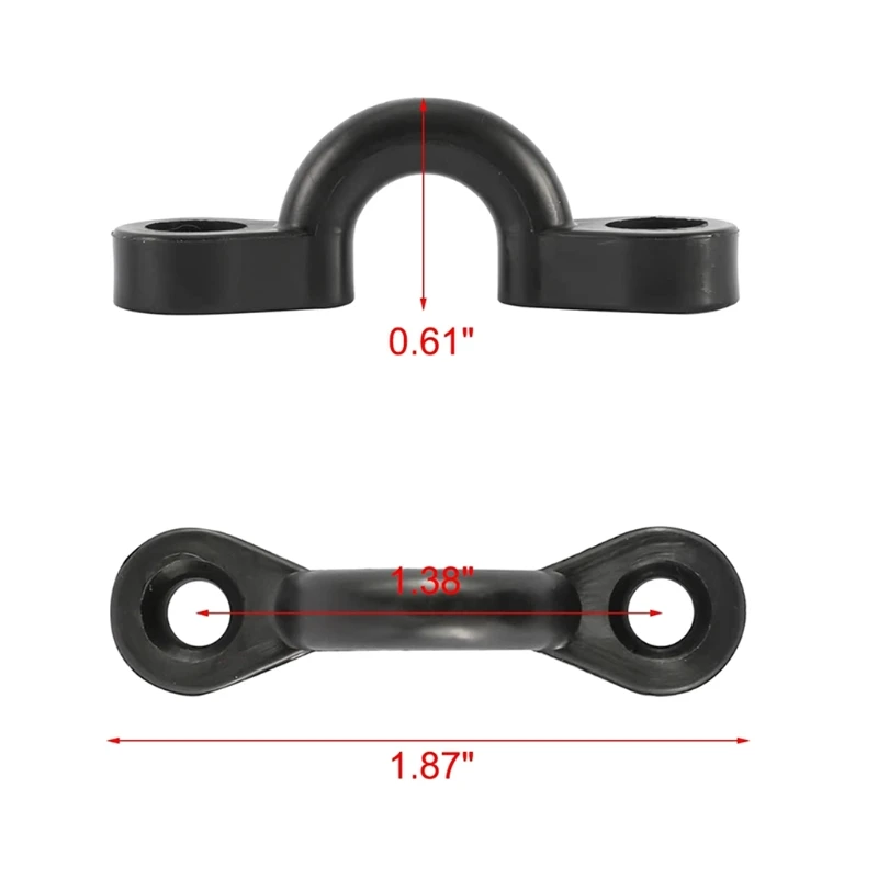 

10Pcs/Set Kayak Nylon Bungee Deck Loops Tie Down Kayak Pad Eye with Rivets Kayak Canoe Accessories