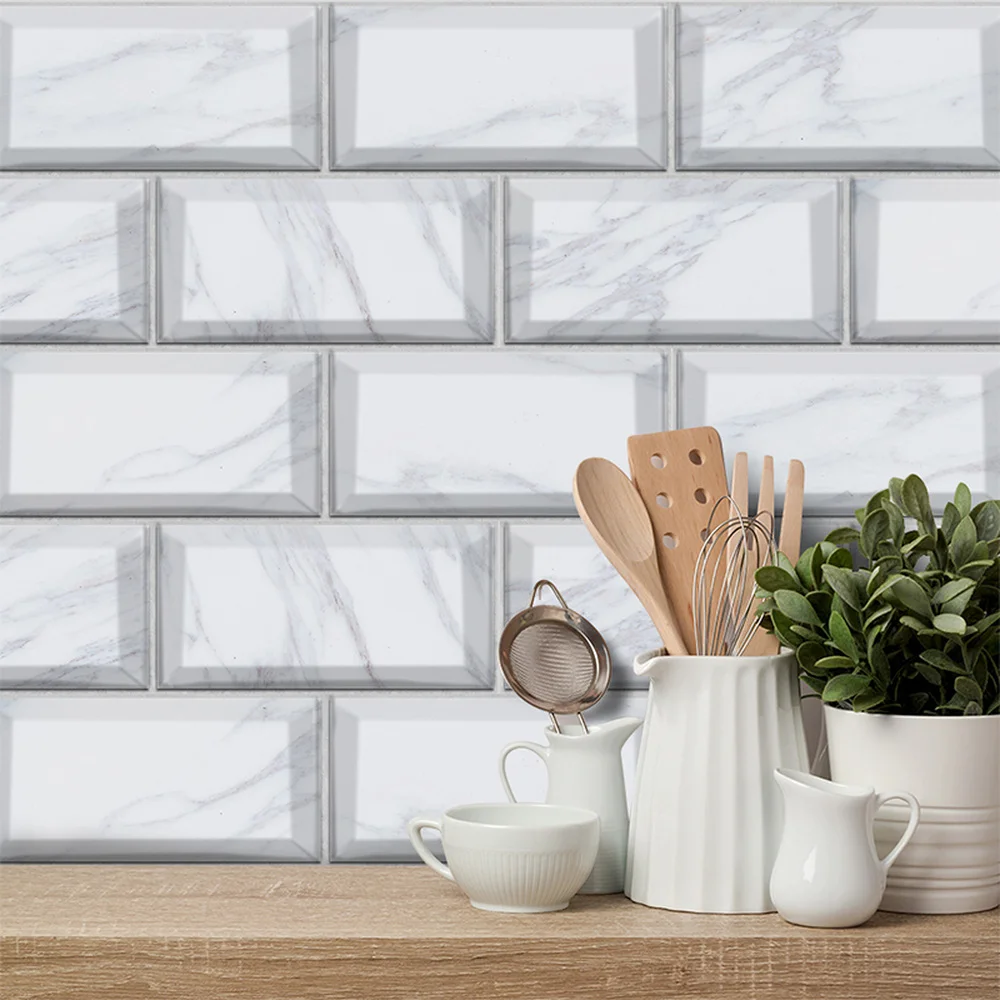 9 шт. толстые водонепроницаемые мраморные напольные наклейки для ванной и кухни