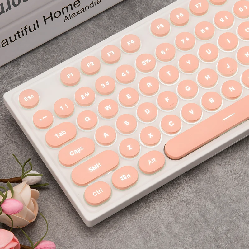 104 клавиши Механическая Бесшумная клавиатура USB Проводная игровая с подсветкой