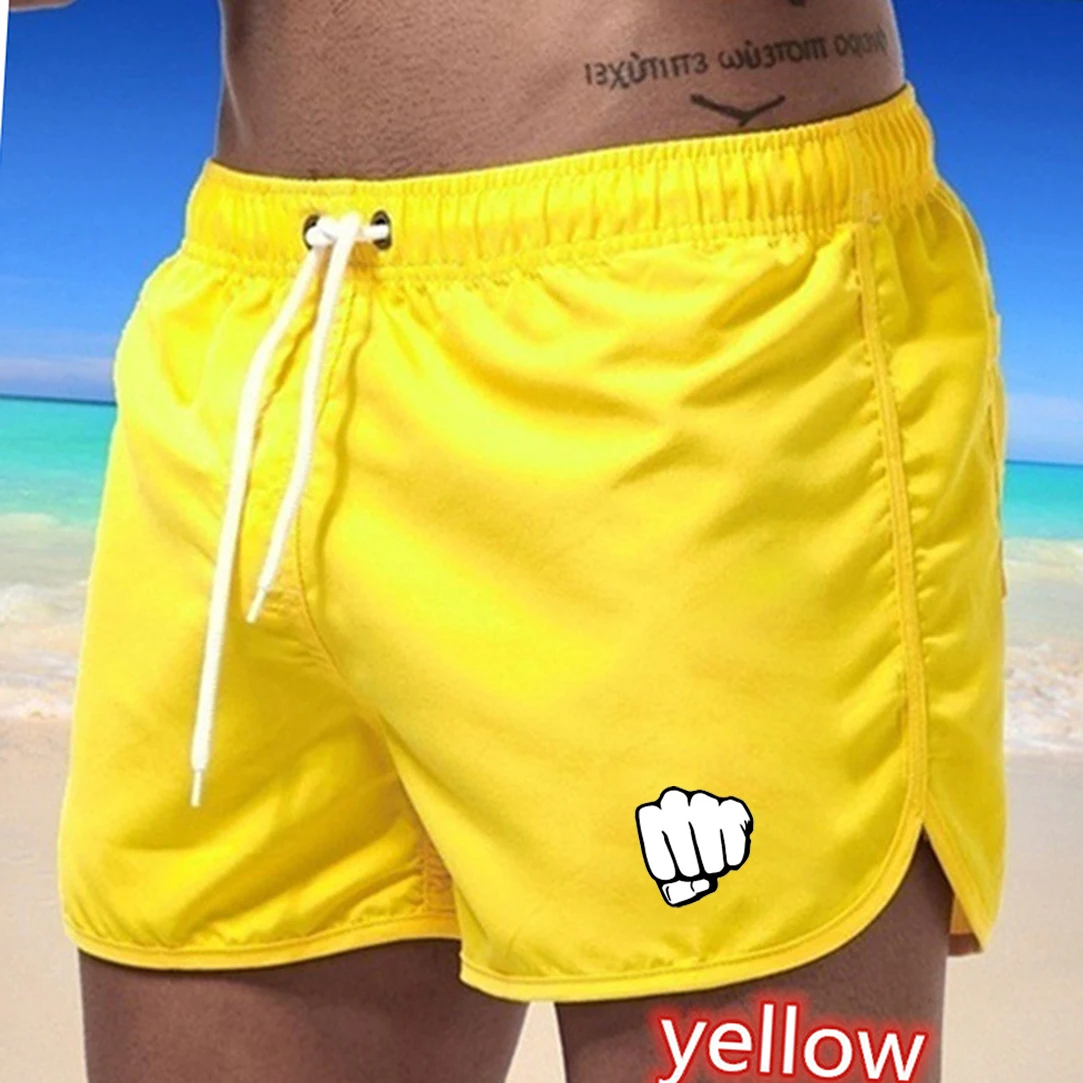 

2021 Men Casual Breathable Quick Dry Pants Pockets Beach Solid Color Sport Shorts Men's Short Summer Male Pant with Breathable