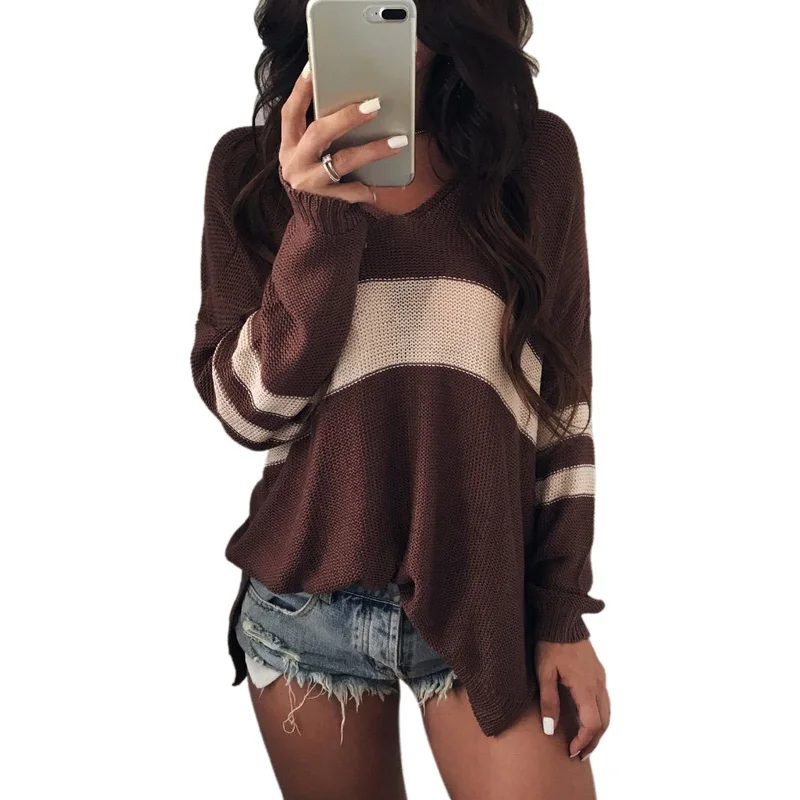 

Pop 1 Pcs Women Lady Top Sweater Knitting V Neck Long Sleeve Slim For Autumn Winter Pop 88