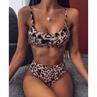 Новое бикини с животным принтом, пляжная одежда, женский сексуальный комплект бикини, Леопардовый и Змеиный бюстгальтер пуш-ап, купальник, купальный костюм