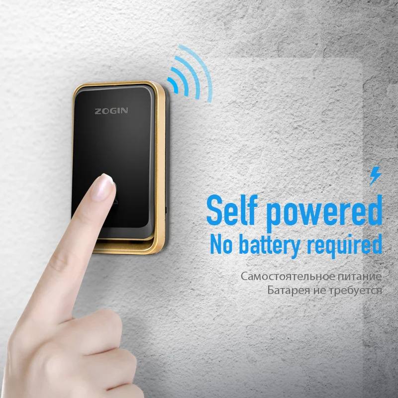 Беспроводной дверной звонок водонепроницаемый кнопка с автономным питанием