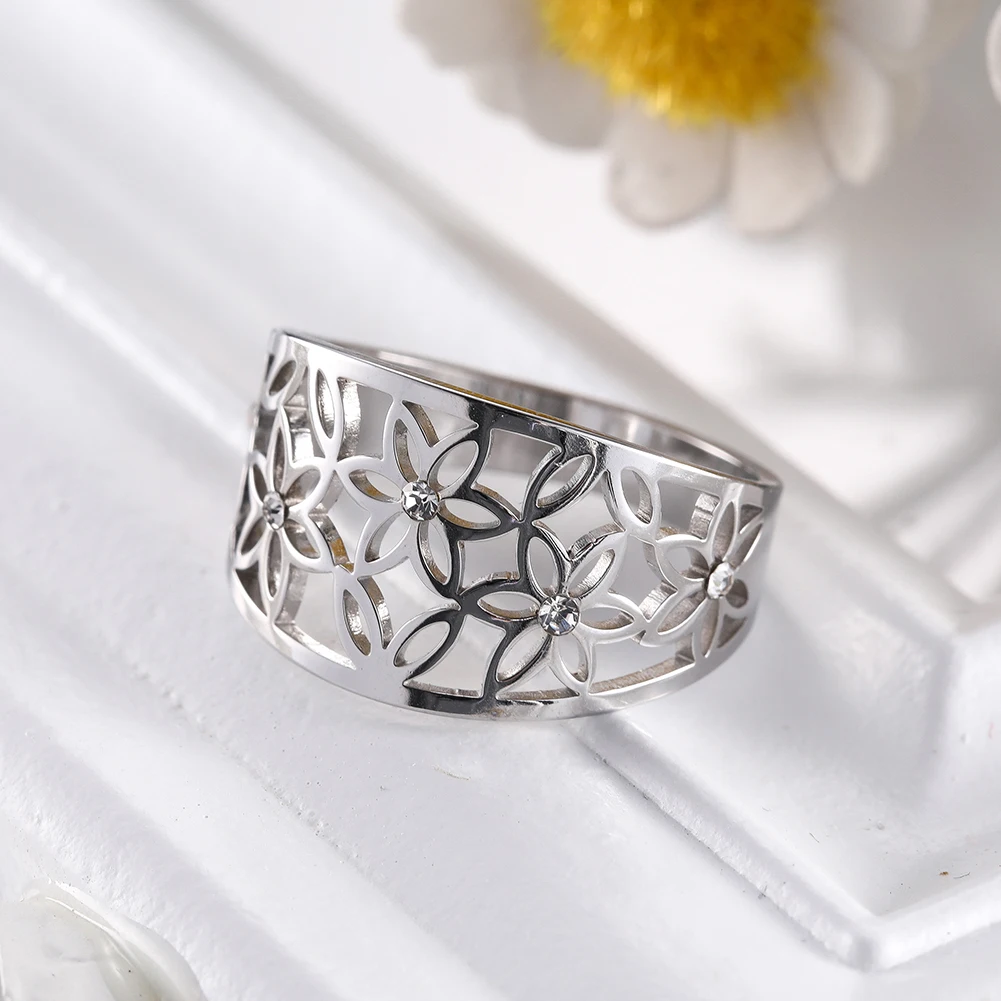 Ажурное кольцо для влюбленных подарочное ювелирное изделие в стиле панк из