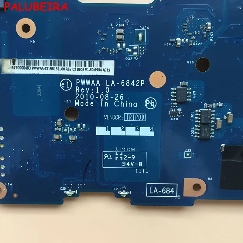 PALUBEIRA For Toshiba C660 Laptop Motherboard DDR3 K000111440 PWWAA LA-6842P Main Board HM55 | Компьютеры и офис