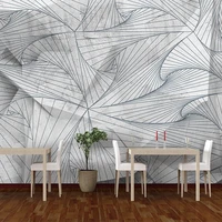 custom 3d photo wallpaper creative gray cement wall abstract lines art mural living room sofa tv background wall decor picture