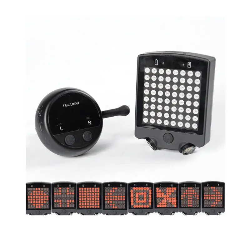 

64 LED Bicycle Wireless Remote Safety Light Warning Lamp Bicycle Laser Rear Tail Light Signal USB Rechargeable Wireless Lamp