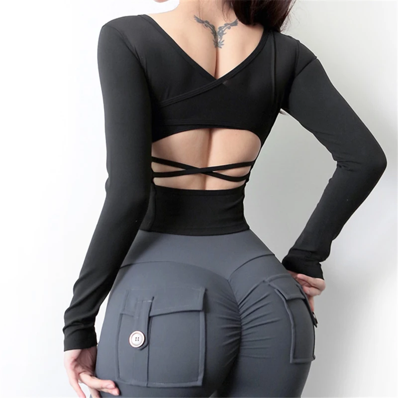 Oyoo сетчатые топы для йоги со встроенным бюстгальтером Белый спортивный топ с