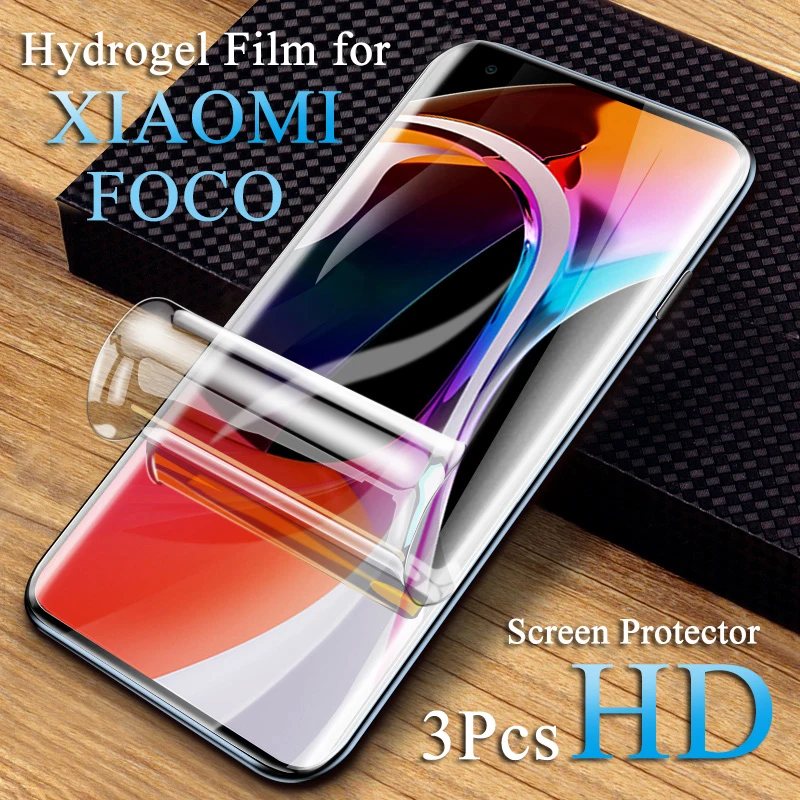 POCO F2 F1 M2 X2 Гидрогелевая пленка для Black Shark 4 2 Helo 3s 3 Xiaomi A2lite Защитная экрана Redmi Note 9 Pro