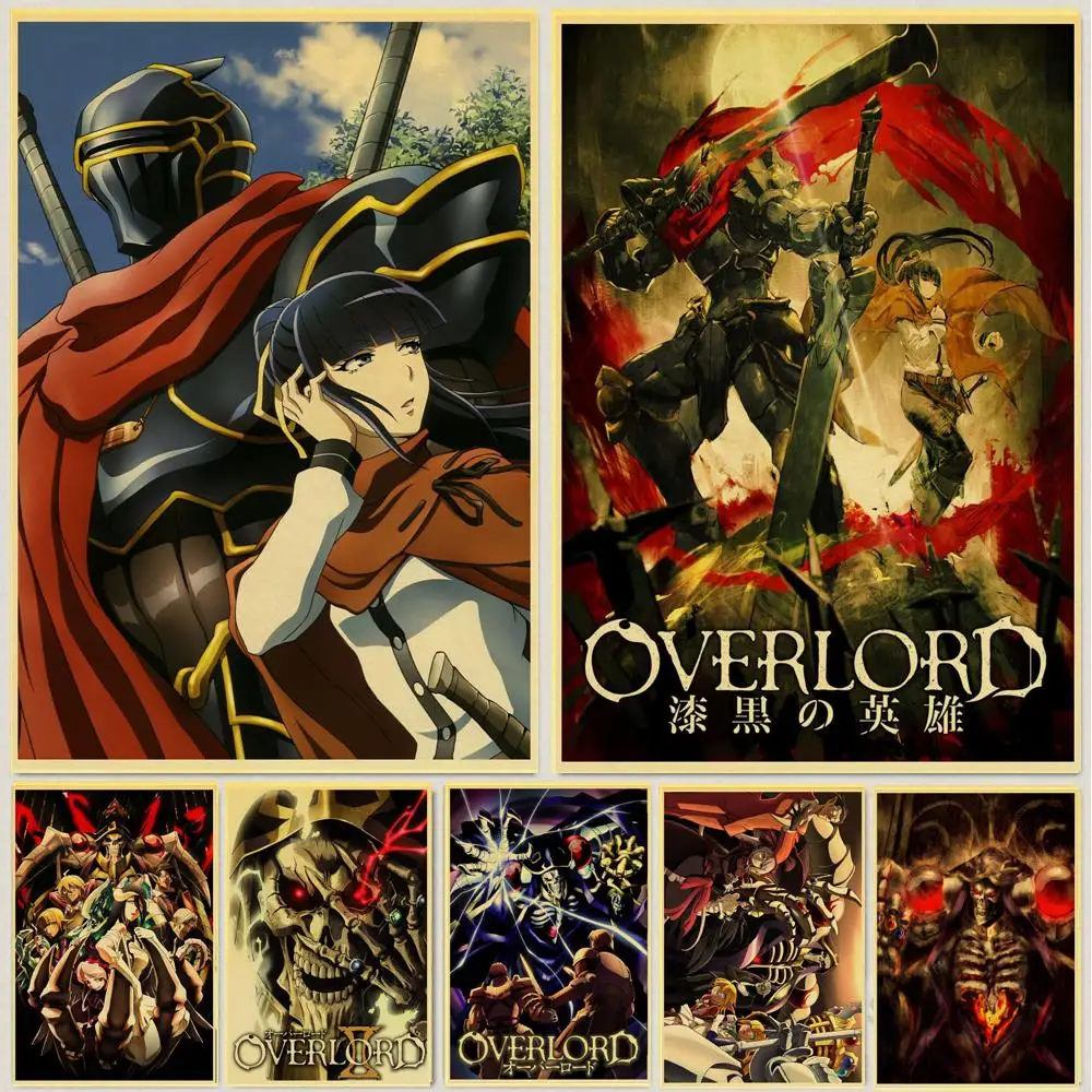 Janpnese Anime Overlord retro posters kraft wall paper High Quality Painting For Home Decor stickers | Дом и сад