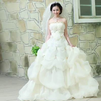 Свадебное платье без бретелек Mrs Win бальное с цветочным принтом элегантный наряд