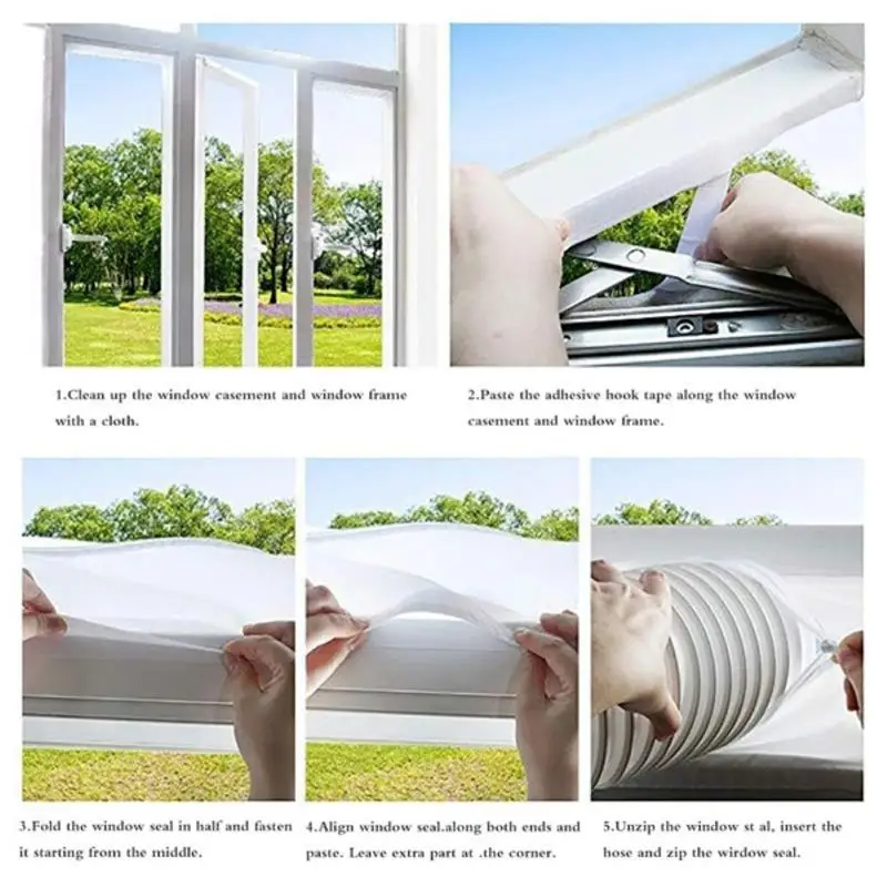 

Air Lock Window Seal Cloth Plate 3-4 m for Portable Mobile Air Conditioner Hot Air Lock Stop Conditioner Outlet Sealing Kit
