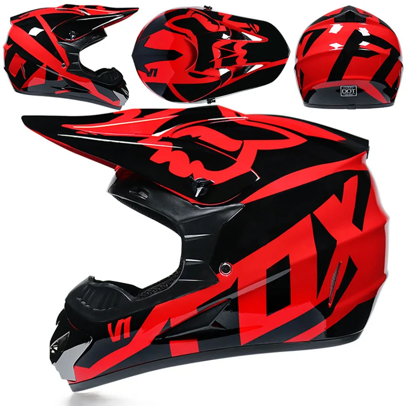 Гоночный Кроссовый мотоциклетный шлем DOT Casque Moto Capacete Moto Casco бездорожье полное лицо винтажный Кроссовый шлем для женщин 3 подарка