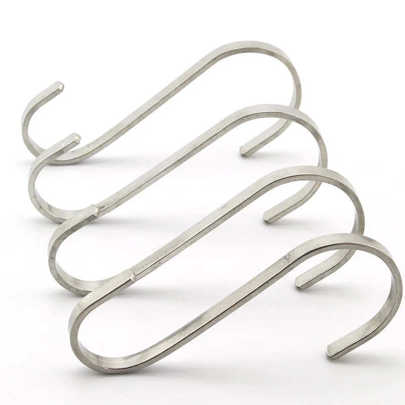 

2 Pcs Stainless Steel S Hooks Hanging Clothes Umbrella Kitchen Sundries Hanger FBS889