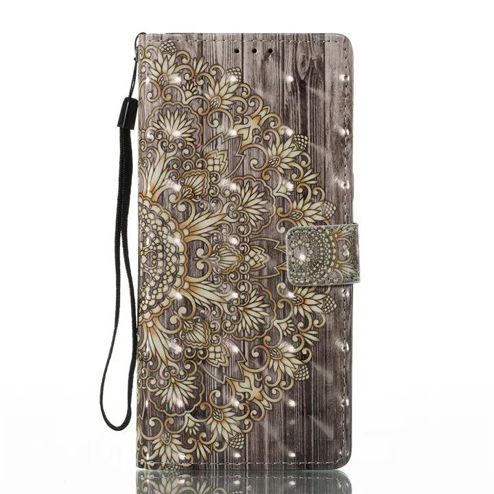 Golden Flowers Чехол для samsung Galaxy Note8 S8 плюс S7 S6 край S5 A3 A5 J3 J5 J7 чехол роскошный защитный чехол-книжка из искусственной кожи Модные Coque D03E - Цвет: Golden Flowers