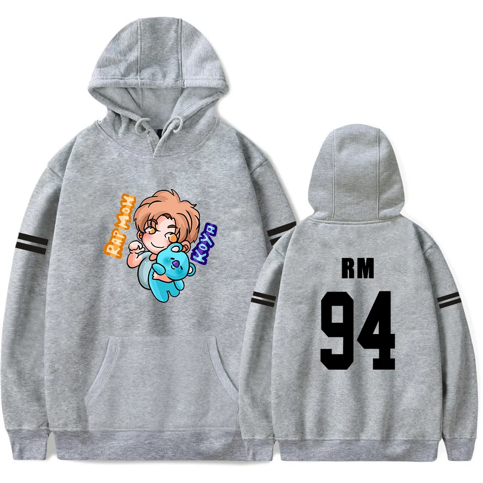 

Cool RM Printed Hoodies Crops Kpop Pullovers Cotton Men/Women Hoodie Sweatshirt Harajuku Brand Fashion Sweatshirt men Plus Size