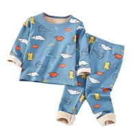 toddler baby pajamas set children winter thick velvet sleepwear long sleeve kids cartoon nightwear boys girls clothes clothing