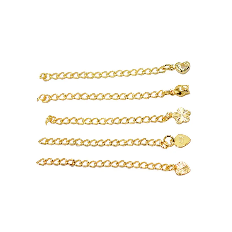 

10Pcs Gold-plated Rhodium Copper Extension Chain For Necklace Bracelet DIY Wholesale Jewelry Findings Accessory Handmade Gift