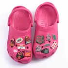 1 шт., черные подвески-Кроксы для девочек