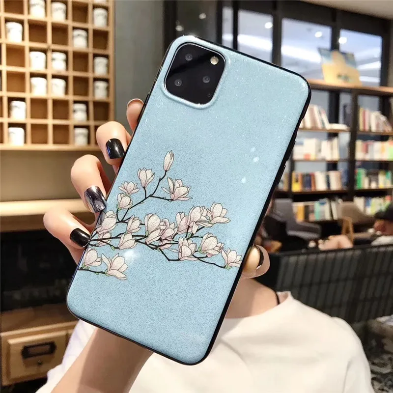 Чехол для телефона с бриллиантовым кольцом и блестящим цветком для Xiaomi mi CC9 E mi 9 SE A3 A2 Lite A1 mi x 2 S max 3 5x 6x note 3 Pocophone F1