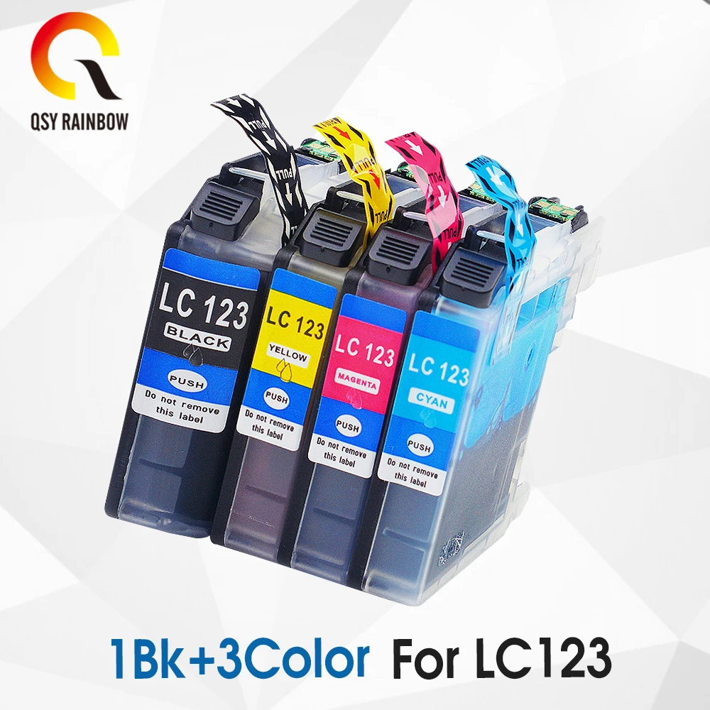 1bk 3color LC123 LC-123 LC 123 XL LC123XL чернил струйные картриджи для Brother J4410DW J4510DW J4610DW J4710DW J470DW J6920DW принтер - Цвет: 1bk 3color