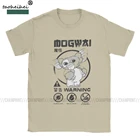 Мужская футболка Gremlins Mogwai Rules, необычная футболка из чистого хлопка с коротким рукавом, Gizmo 80-х фильмов, монстр, научная фантастика