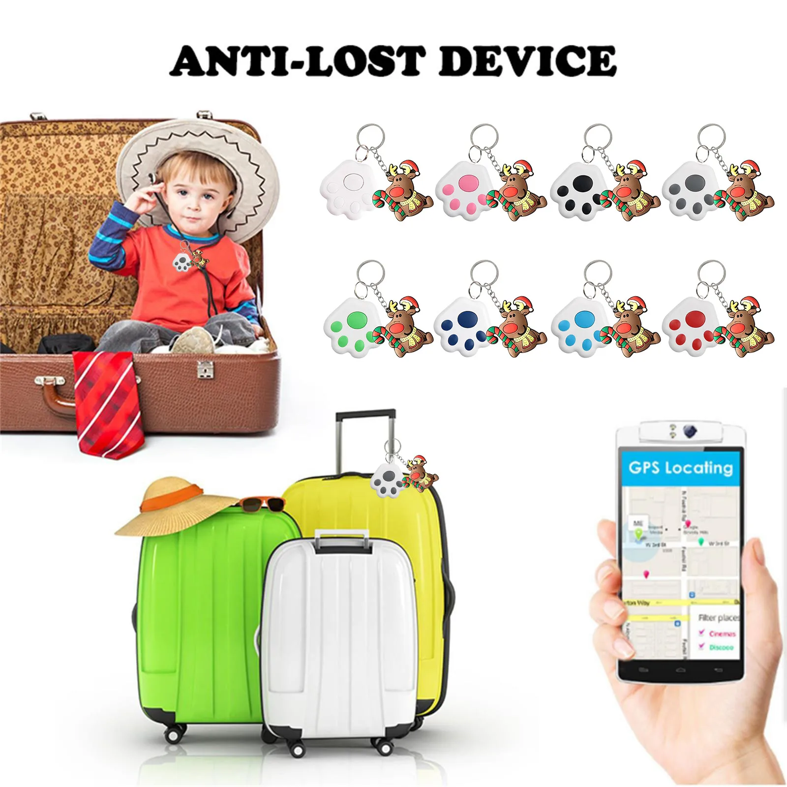 

Anti-lost Alarm Smart Pets Gps Tracker Tag Wireless Bluetooth Tracker Child Bags Wallet Phone Key Finder Locator Anti Lost Alarm