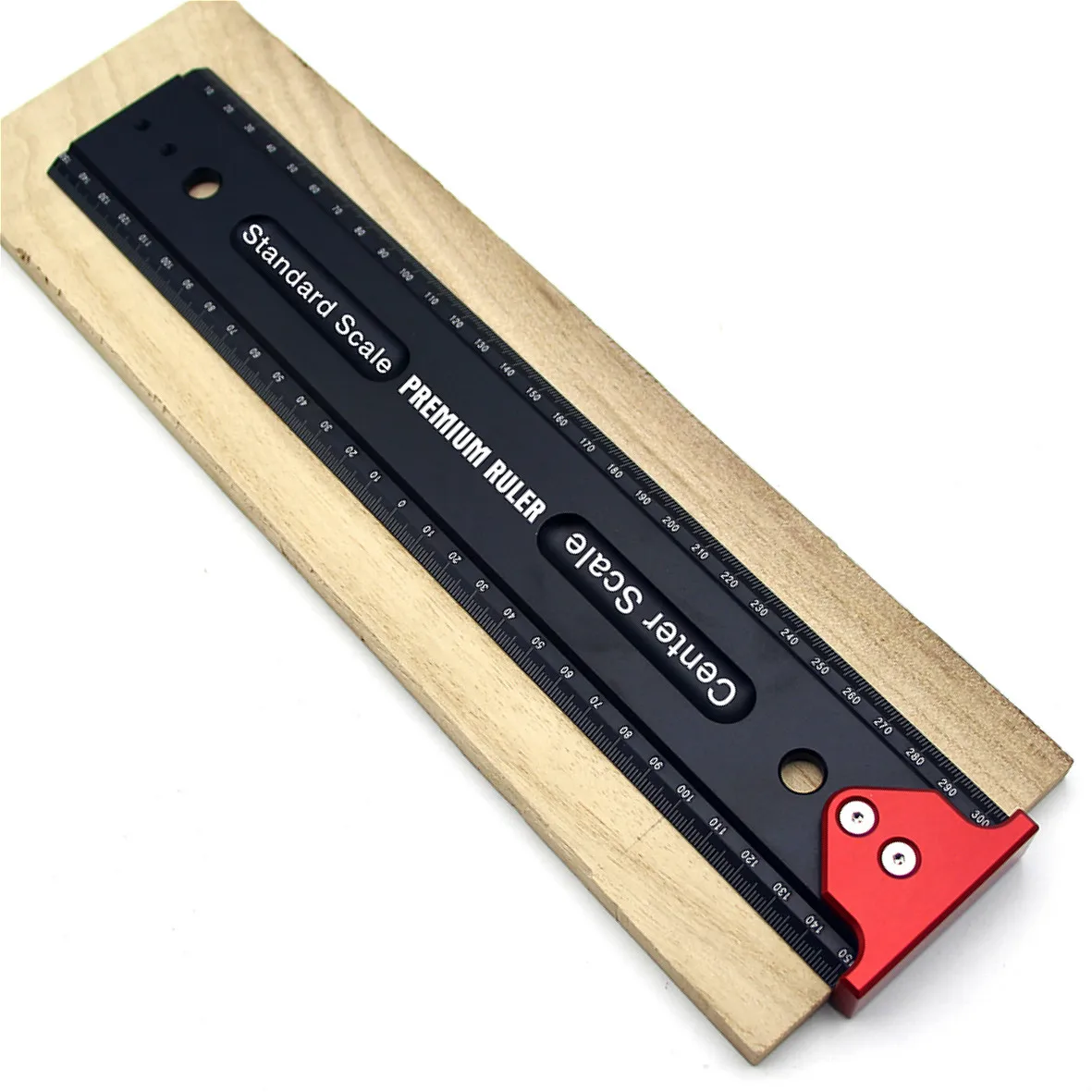 

Woodworking Mark Line Gauge Aluminum Alloy Cross-Out Ruler Scribe Measuring Tool with Hook Stop for Carpenter
