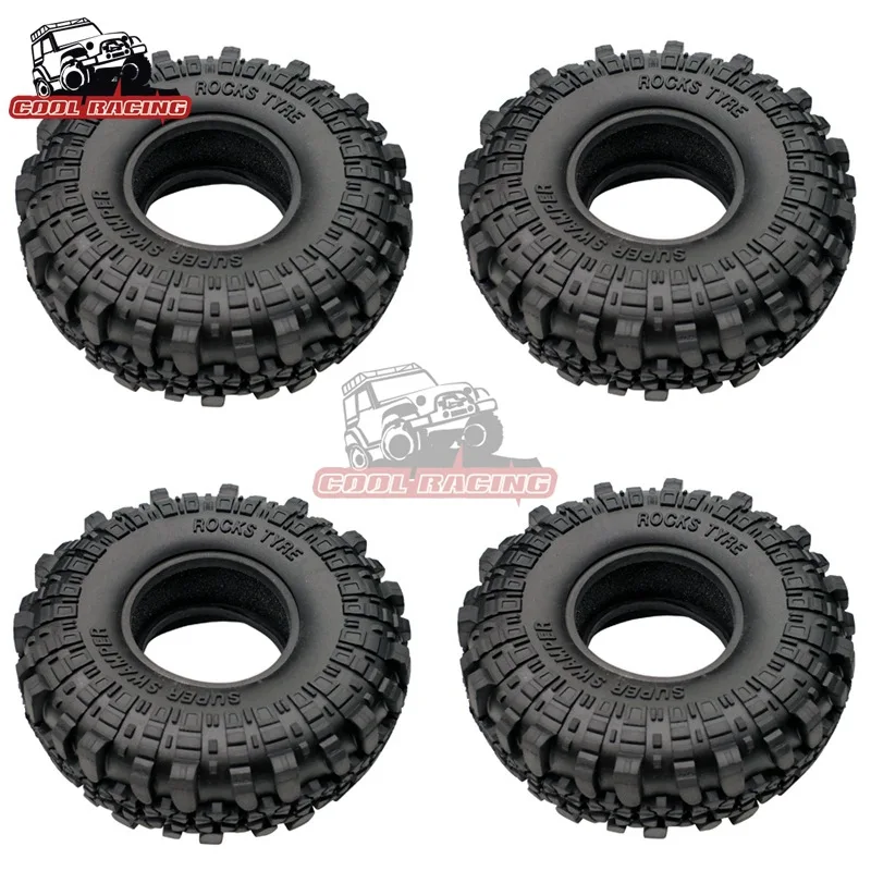 4PCS 110MM 1.9&quot Rubber Rocks Tyres / Wheel Tires for 1:10 RC Rock Crawler Axial SCX10 90046 AXI03007RC4WD D90 TF2Traxxas TRX-4 | Игрушки
