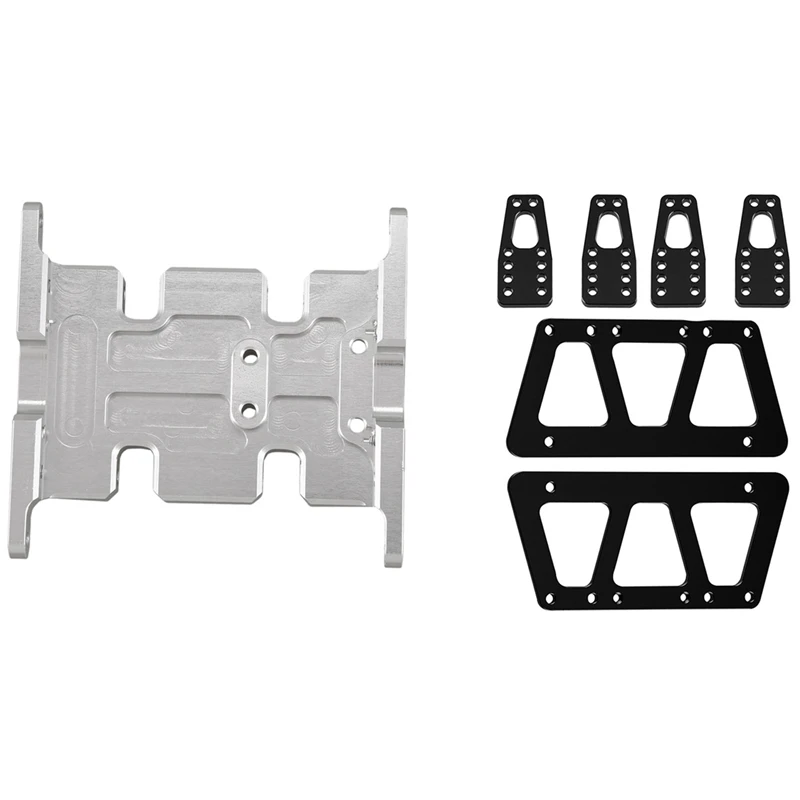 

1/10 Aluminum Alloy CNC Alloy Gear Box Mount Holder & Alloy Chassis Lift Plate Set Kit for 1/10 RC Axial SCX10