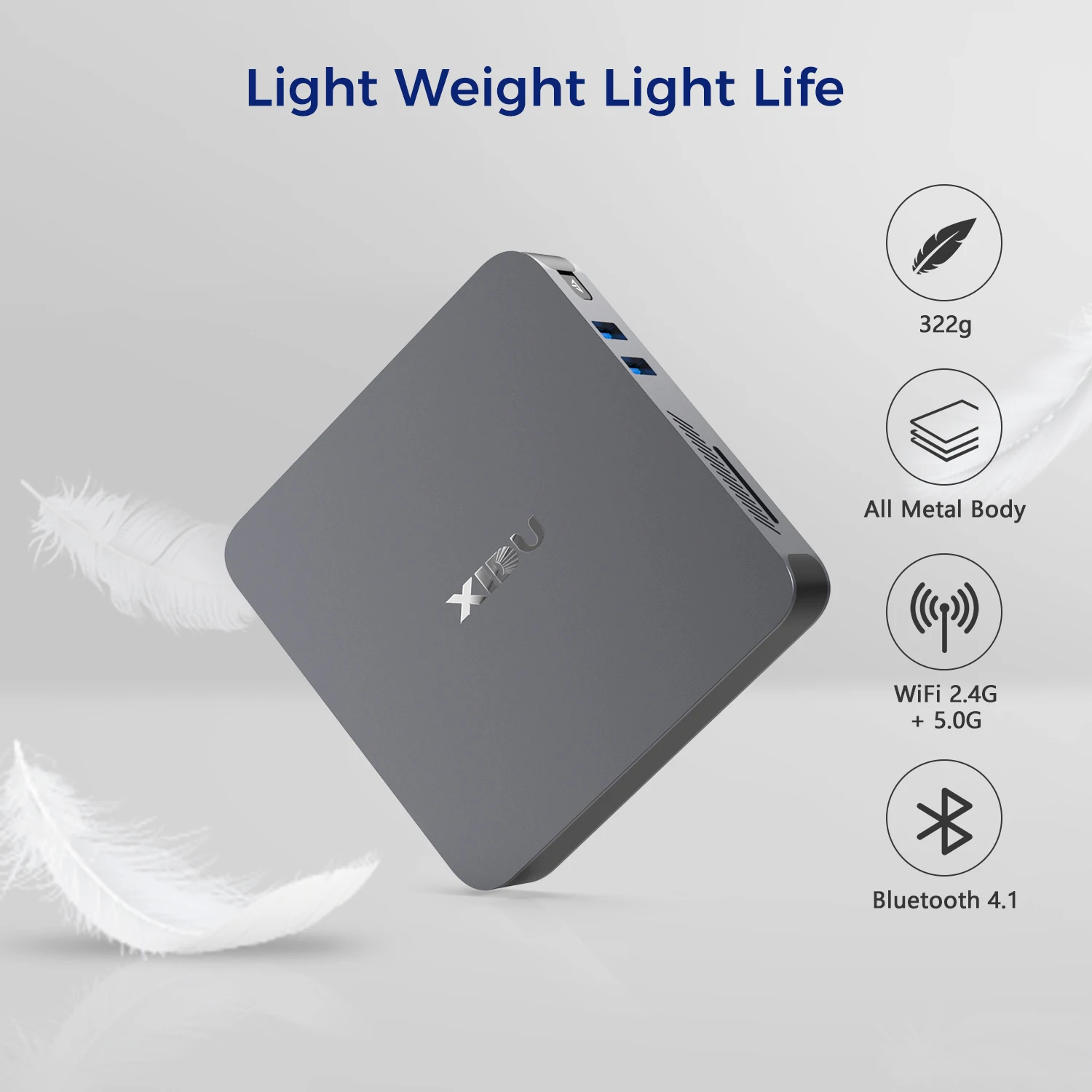 XIDU Mini PC 8G RAM 128G ROM 1TB Expandable SSD Window10 4K UHD Intel J4115 Quad Core Bluetooth 4.1 Mini Laptop with Cooling Fan