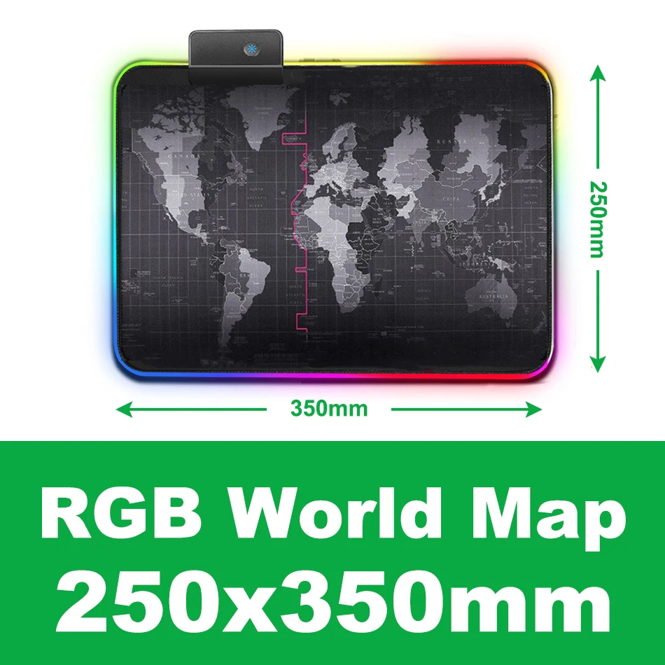 RGB 25 x 30 cm Игровой коврик для мыши большой коврик для мыши RGB компьютерный коврик для мыши геймерский коврик Mause Настольный коврик с подсветкой xxl коврик для клавиатуры с подсветкой Mauspad - Цвет: RGB 25 x 30 cm
