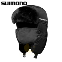 shimano outdoor men winter fishing cap plus velvet windproof cycling winter hat hiking mountaineering hunting mens lei feng hat