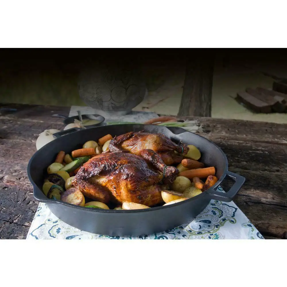 

Cast-iron Cookware Skillet Stove Oven Campfire Pan Cooking Large Preseasoned