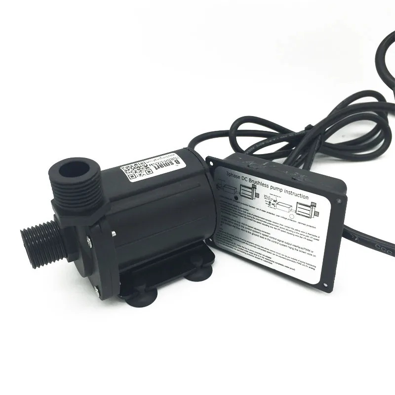 

SR1000B-T 12V DC Brushless Pump 24V Submersible Water Pump 630-1200L/H Micro Household Cycle Fountain 7-17M Silent Circulation