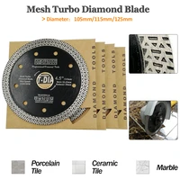 dt diatool 2pcs diamond superthin saw blades x mesh turbo rim segment cutting disc 105115125 mm for tile ceramic marble blade