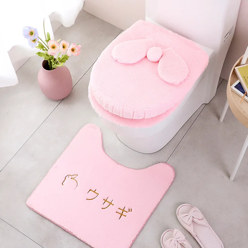 Toilet Seat Cover Home Use Lovely Plush Winter Waterproof Cushion Four Seasons General