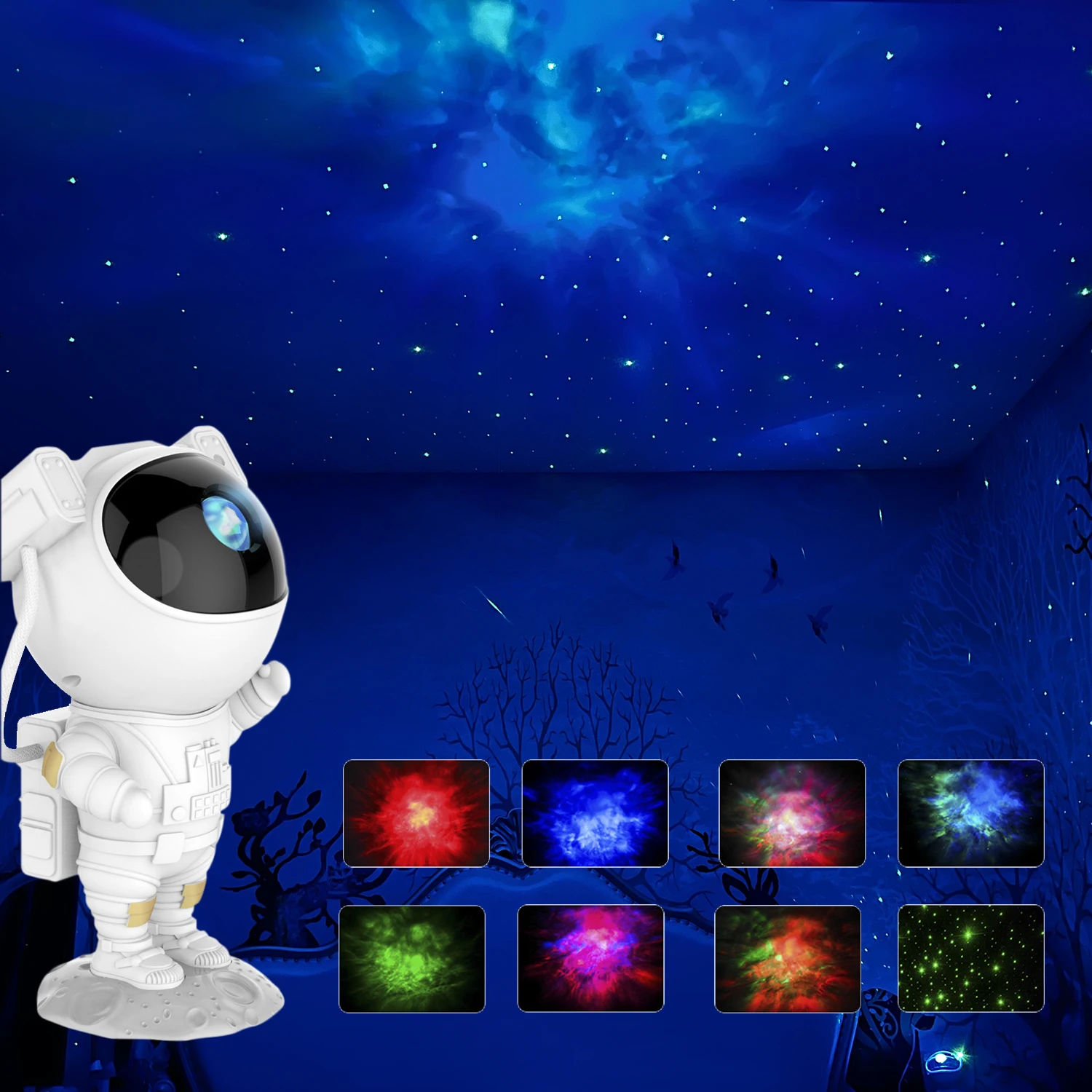 Аврора спальня Астронавт Светодиодная проекция яркое звездное небо Звезда