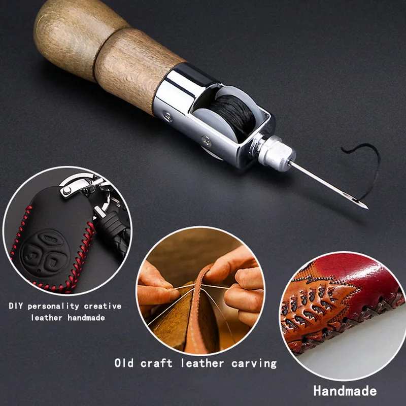 Инструменты для шитья кожи портативная ручная мини швейная машина шило набор