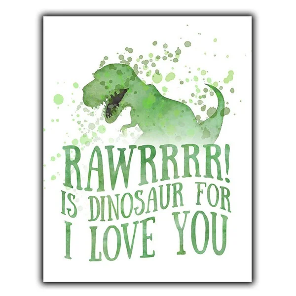 

Rawrrrr Is Dinosaur For I Love You Retro tin sign nostalgic ornament metal poster garage art deco bar cafe shop