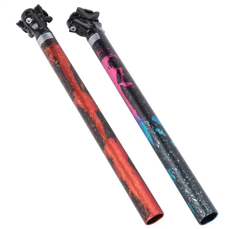 

bike shockproof 31.6MM Aluminum Alloy Bike Tube Double Nail Bright Color Lightweight Bike Seatpost cycling parts