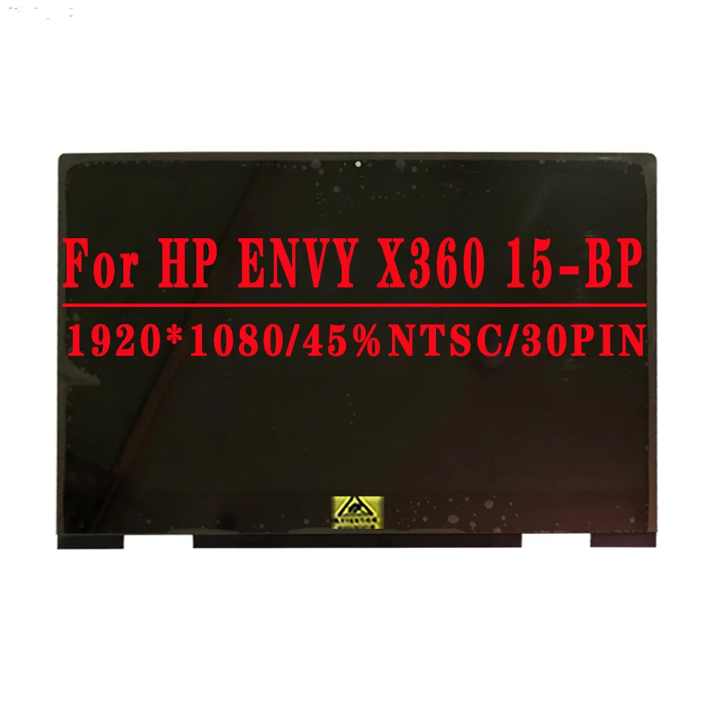 

Сенсорный ЖК-экран 15,6 дюйма в сборе для HP ENVY X360 15-BP HP 15-BP Series 15 BP с рамкой без сенсорной платы