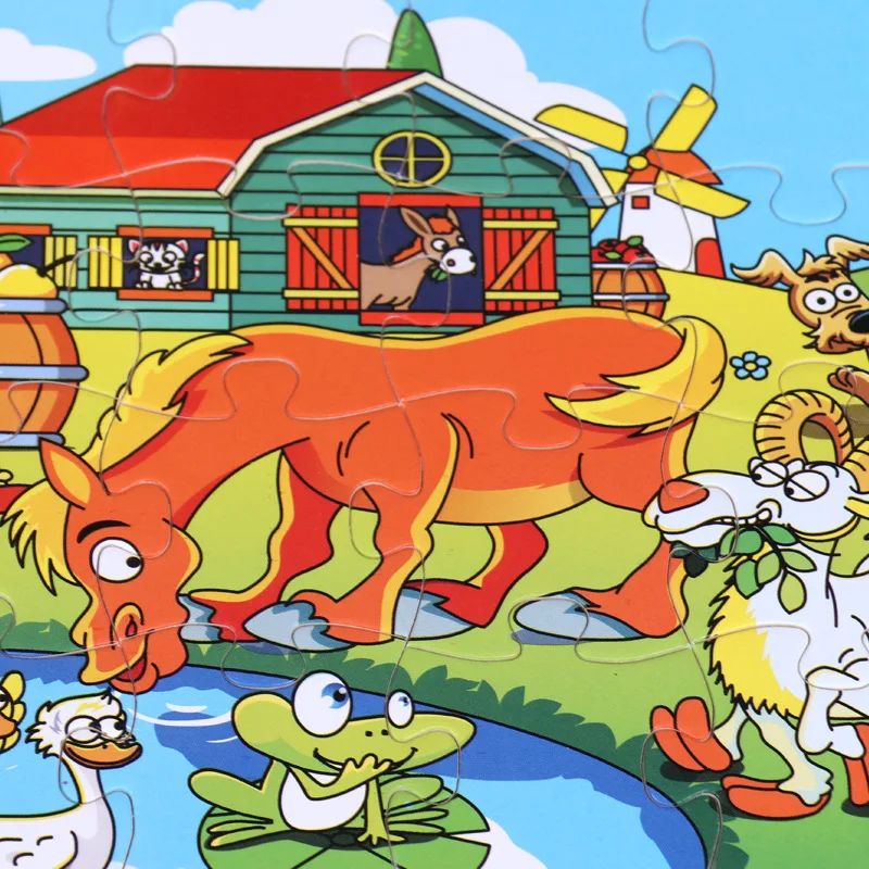 pieces of environmental protection with wooden frame no animal reproduction hot style jigsaw puzzles | Игрушки и хобби