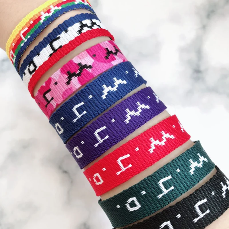 BLUESTAR многоцветный Браслет WWJD Религиозный браслет что бы Иисус сделал Библейский