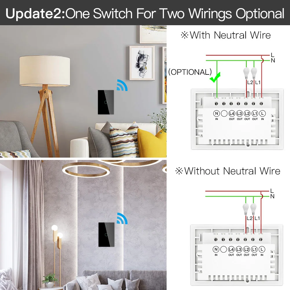 Умный высветильник ель света Tuya ZigBee настенный сенсорный переключатель с